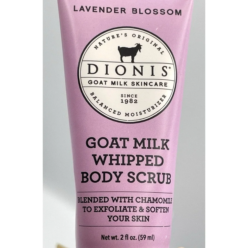 Dionis Goat Milk Whipped Body Scrub Set Of 3 Vanilla‎ Bean Lavender Blossom New